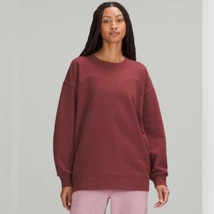 Lululemon Perfectly Oversized Crew in Smoky Red